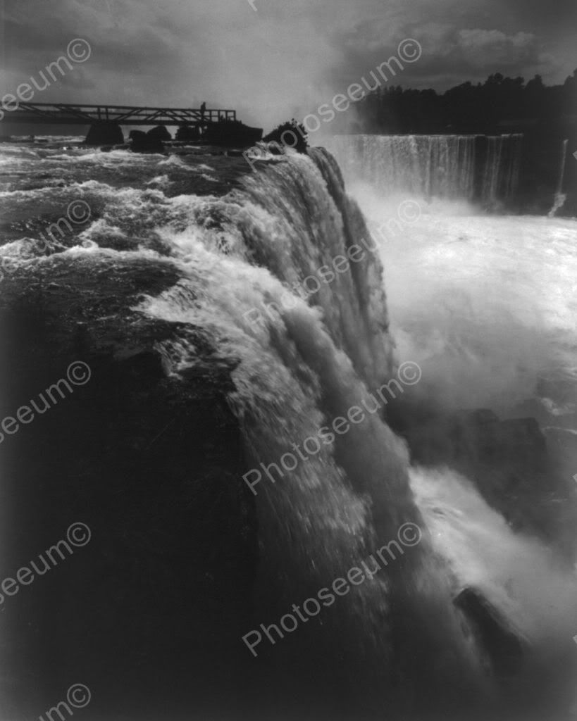 Niagara Horseshoe Falls Stunning! 1880s 8x10 Reprint Of Old Photo